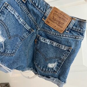 Levi's Blue High Waisted Women's Shorts 25”